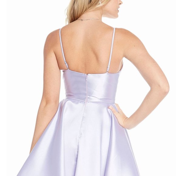 Alyce Paris Lilac Short Dress Size 12 - Picture 2 of 3